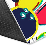 Watercolor Bowling Ball Pins Area Rug