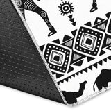 Camel Polynesian Tribal Pattern Area Rug