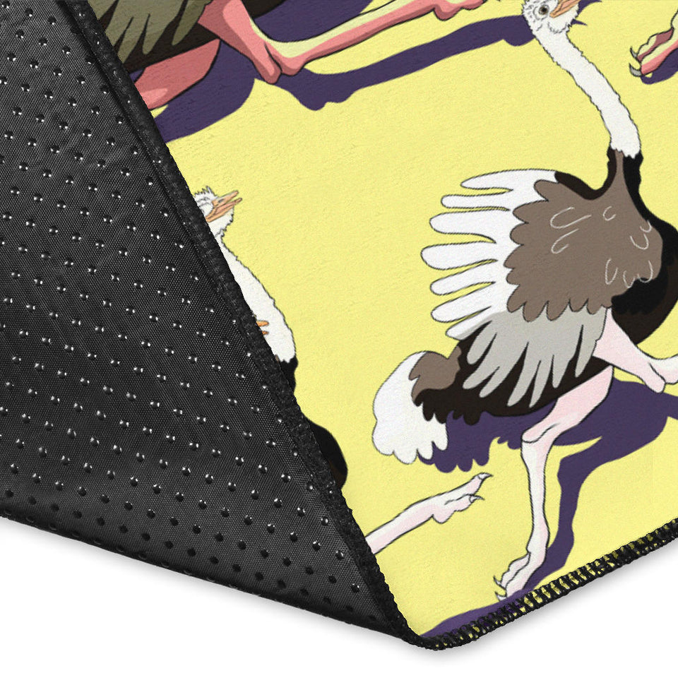 Ostrich Pattern Print Design 04 Area Rug
