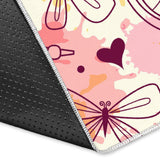 Clock Butterfly Pattern Area Rug