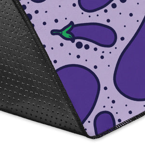 Eggplant Pattern Print Design 03 Area Rug