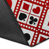 Casino Cards Suits Pattern Print Design 03 Area Rug