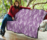 Lavender Flowers Purple Pattern Premium Quilt