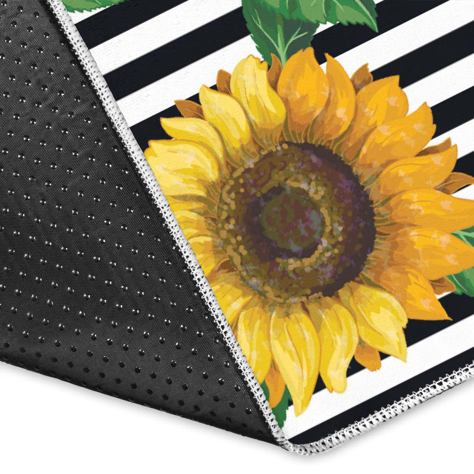 Sunflowers Ribbon Background Area Rug