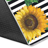 Sunflowers Ribbon Background Area Rug