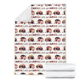 Camper Van Pattern Print Design 01 Premium Blanket