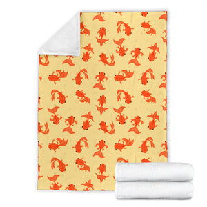 Goldfish Pattern Print Design 02 Premium Blanket
