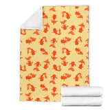 Goldfish Pattern Print Design 02 Premium Blanket