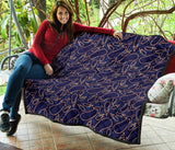 Eggplant Pattern Print Design 04 Premium Quilt