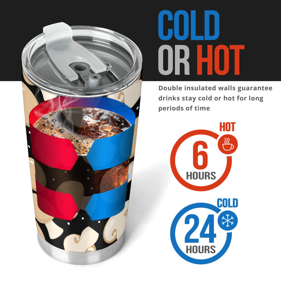 Champignon Mushroom Pattern Tumbler