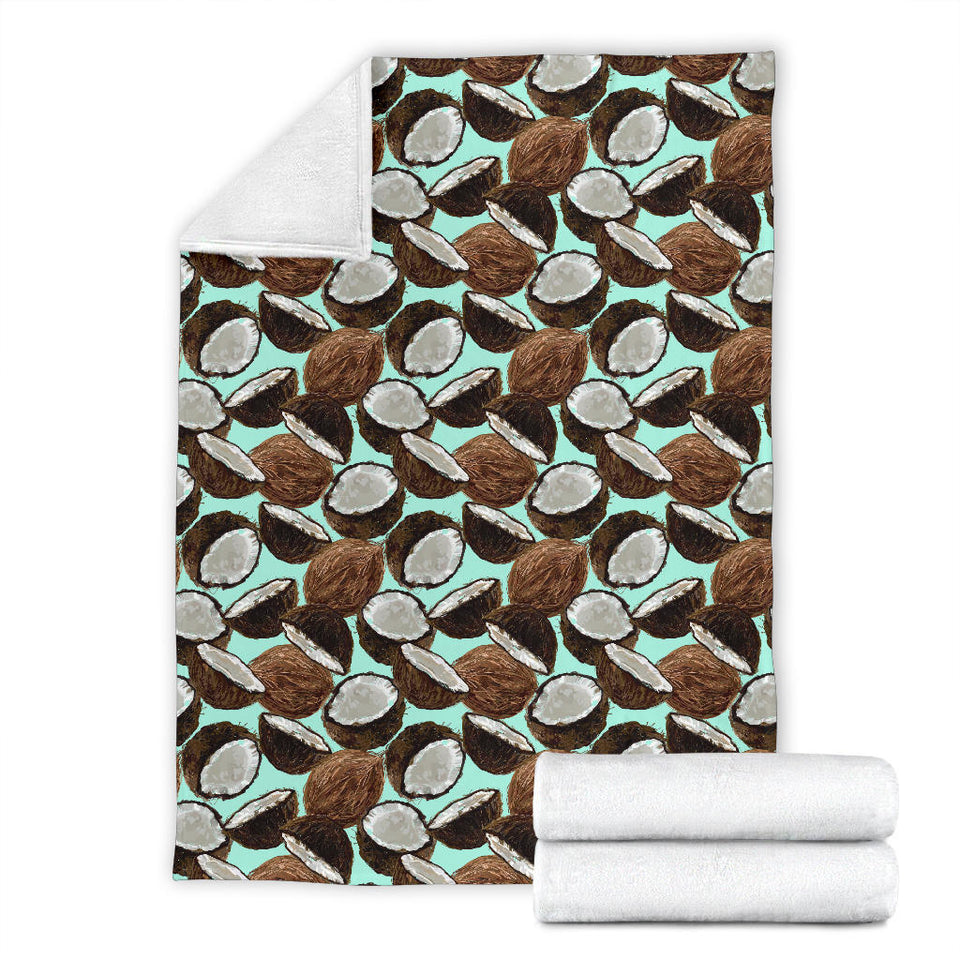 Coconut Pattern Print Design 03 Premium Blanket