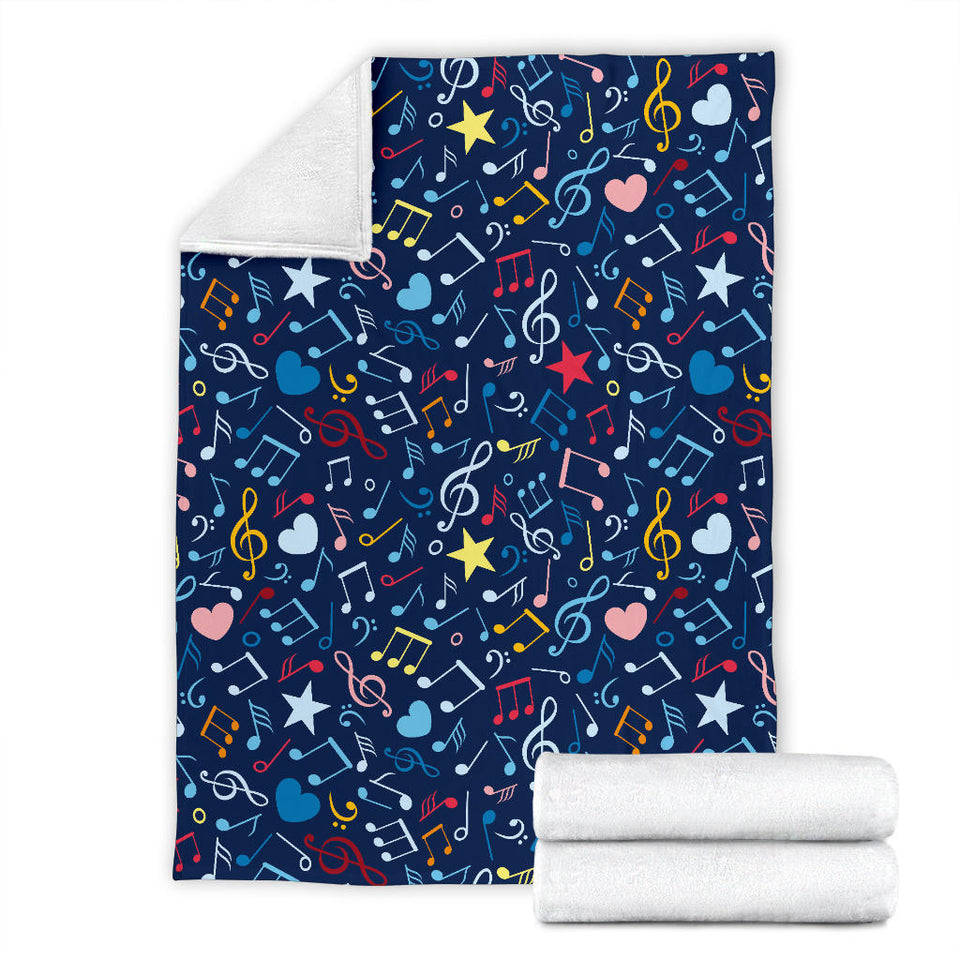 Music Notes Pattern Print Design 03 Premium Blanket
