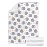 Hedgehog Pattern Print Design 04 Premium Blanket