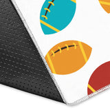 Colorful American Football Ball Pattern Area Rug