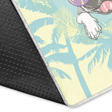 French Bulldog Hawaii Blackground Area Rug