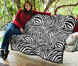 Zebra Skin Pattern Premium Quilt