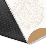 Gold Texture Mushroom Pattern Area Rug