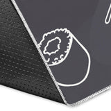 Sushi Pattern Black Background Area Rug