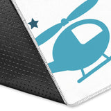 Colorful Helicopter Pattern Area Rug