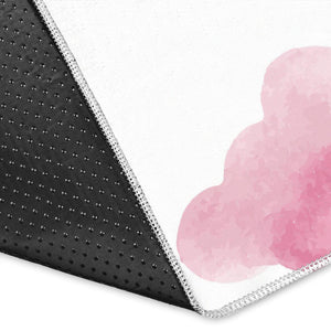Watercolor Air Balloon Cloud Pattern Area Rug