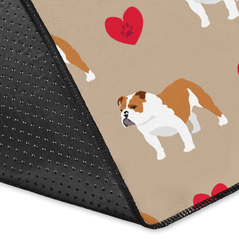 English Bulldog Pattern Print Design 05 Area Rug
