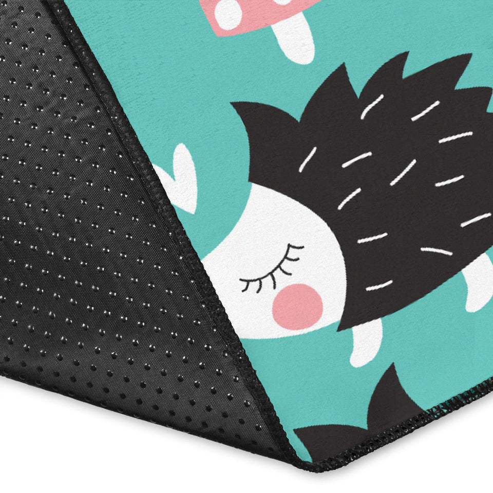 Hedgehog Pattern Print Design 03 Area Rug
