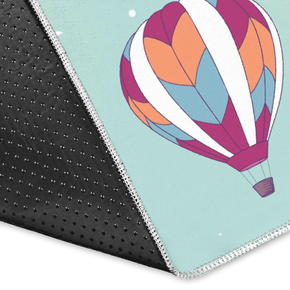 Hot Air Balloon Design Pattern Area Rug