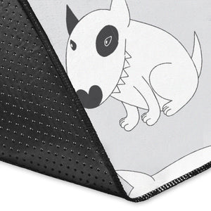 Bull Terrier Pattern Print Design 01 Area Rug