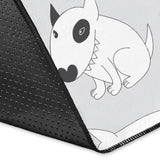 Bull Terrier Pattern Print Design 01 Area Rug