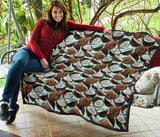 Coconut Pattern Print Design 03 Premium Quilt