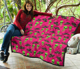 Alien Pattern Print Design 03 Premium Quilt