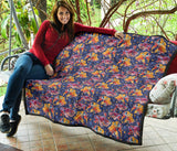 Goldfish Pattern Print Design 05 Premium Quilt