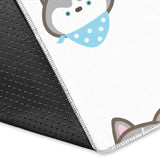 Cute Siberian Husky Pattern Area Rug