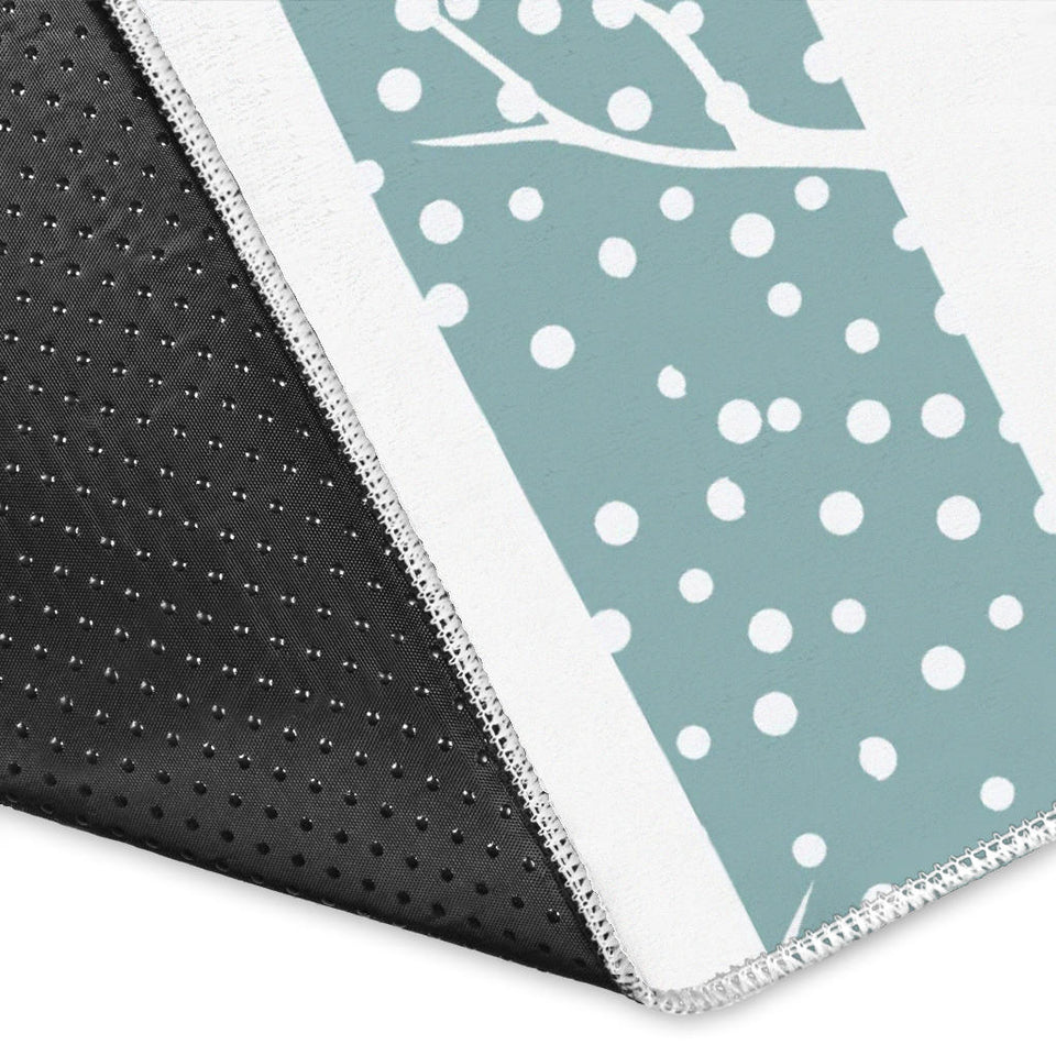 Crows Christmas Hat Scarf Area Rug