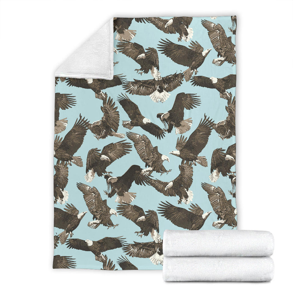 Eagle Pattern Print Design 01 Premium Blanket