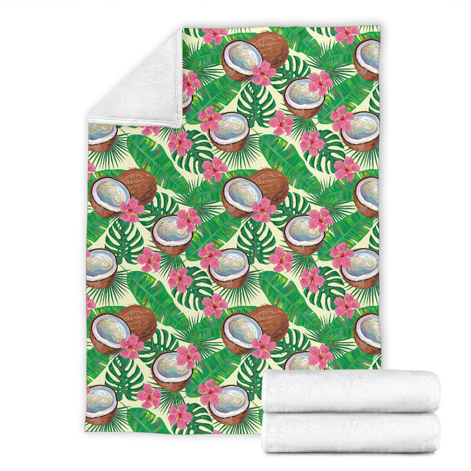 Coconut Pattern Print Design 01 Premium Blanket