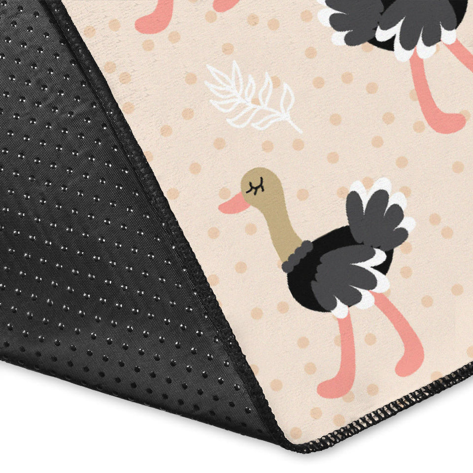 Ostrich Pattern Print Design 05 Area Rug
