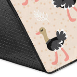 Ostrich Pattern Print Design 05 Area Rug