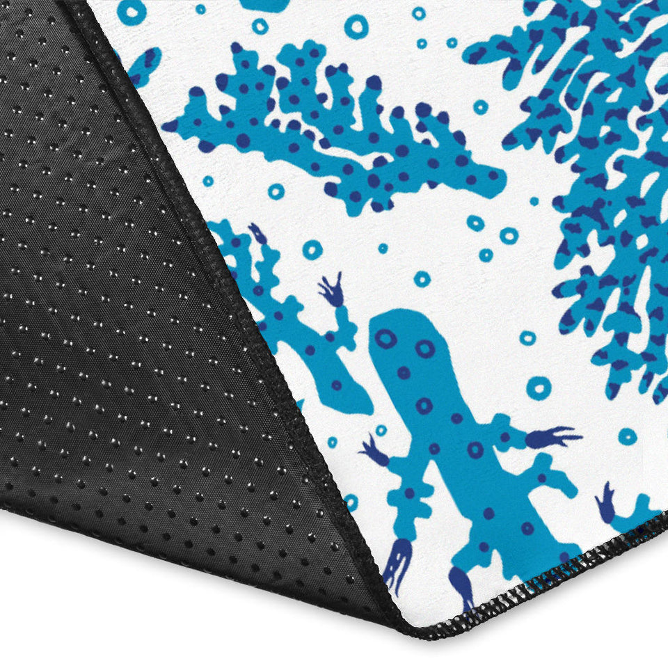 Coral Reef Pattern Print Design 01 Area Rug
