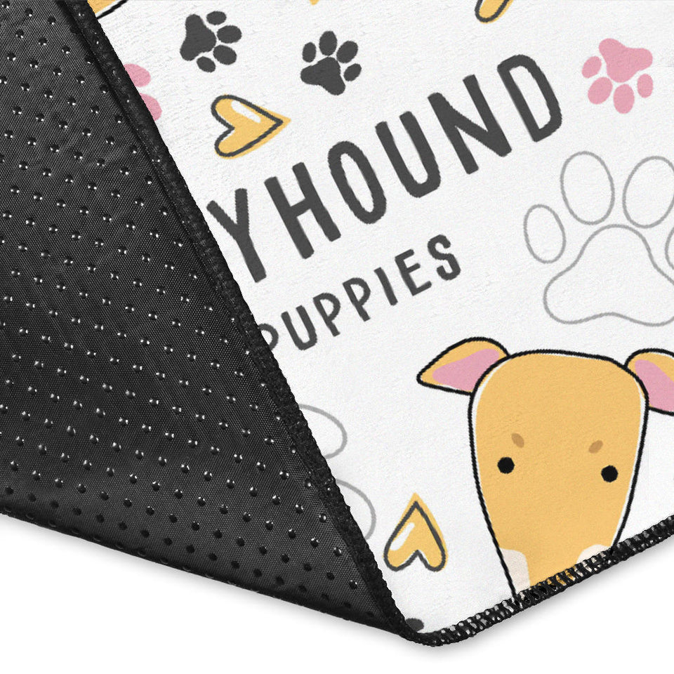 Greyhound Pattern Print Design 03 Area Rug