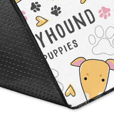 Greyhound Pattern Print Design 03 Area Rug