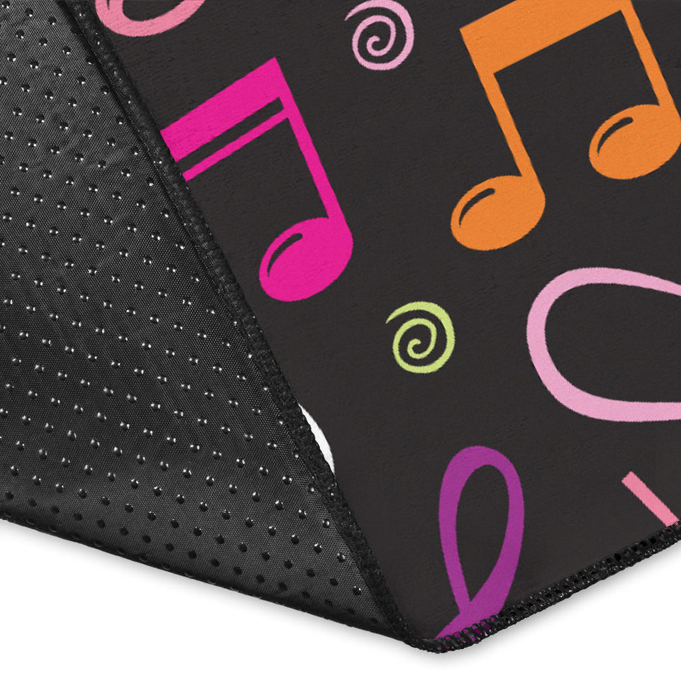 Music Notes Pattern Print Design 02 Area Rug