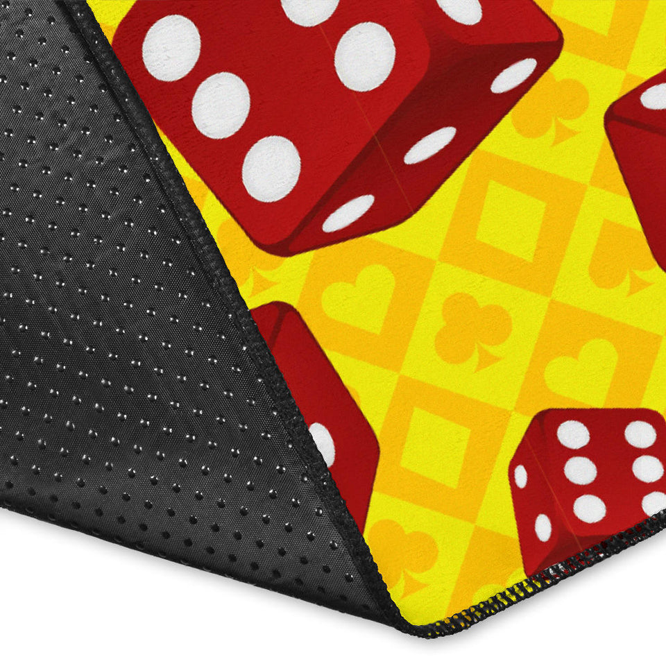 Dice Pattern Print Design 04 Area Rug