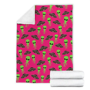 Alien Pattern Print Design 03 Premium Blanket
