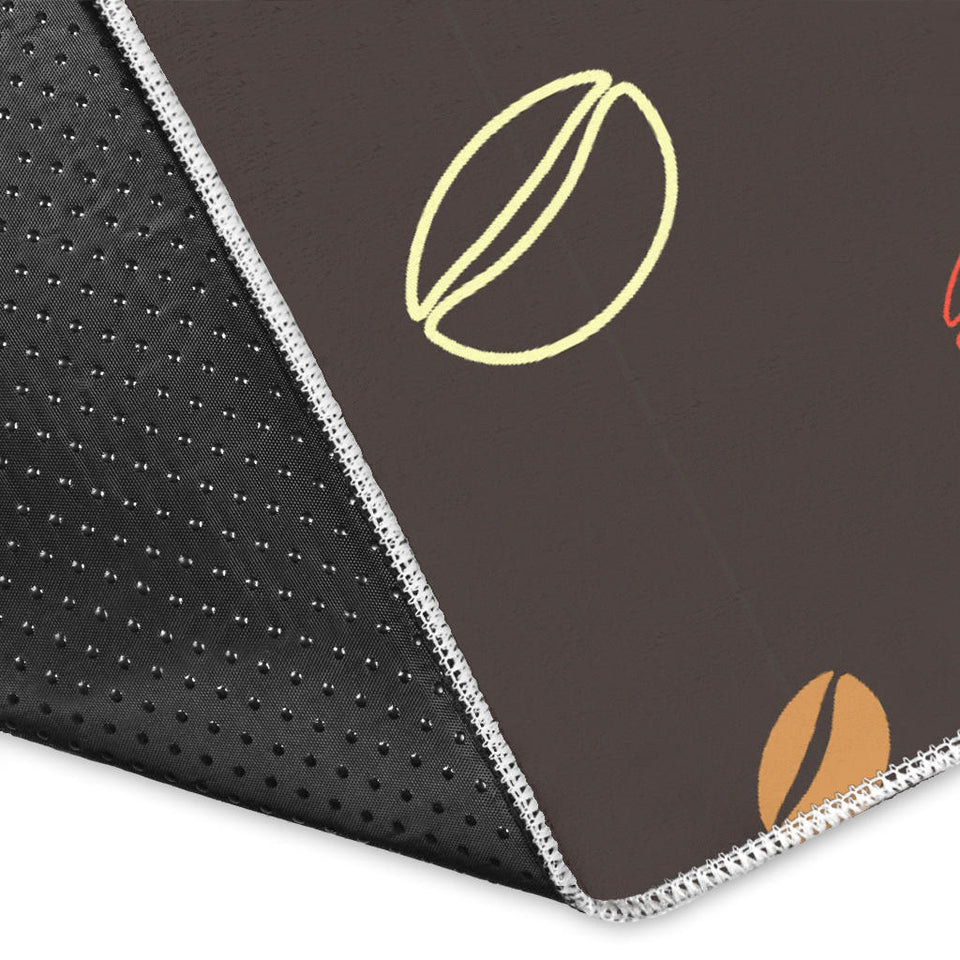 Coffee Bean Leave Pattern Area Rug