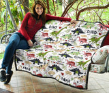 Cute Dinosaurs Pattern Premium Quilt