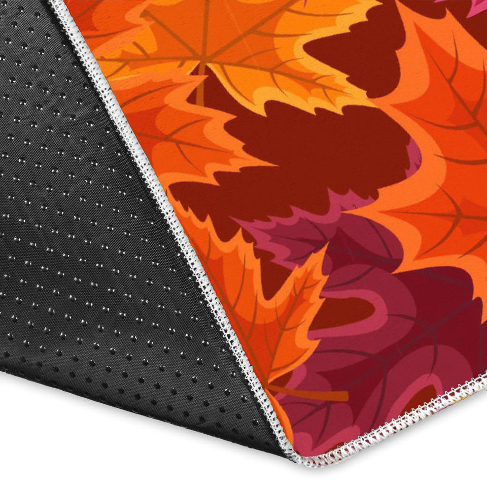 Autumn Maple Leaf Pattern Area Rug