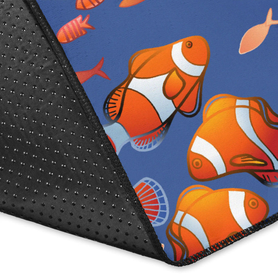 Clown Fish Pattern Print Design 04 Area Rug