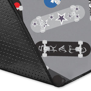 Skate Board Pattern Print Design 03 Area Rug