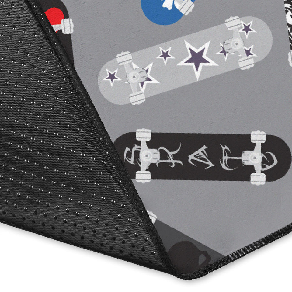 Skate Board Pattern Print Design 03 Area Rug